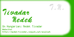 tivadar medek business card